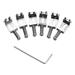 Suzicca Electric Guitar Saddles With Wrench Electric Guitar Replacement Parts for ST Guitar 6Pcs