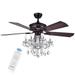 Warehouse of Tiffany Havorand 52-inch 5-blade Ceiling Fan with Crystal Chandelier with Remote