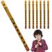8 X Bamboo Flute Musical Instrument Wooden C Handmade Fipple 6 Holes Kids 12.8