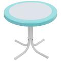 Northlight 22 Outdoor Retro Tulip Side Table Blue and White