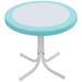 Northlight 22 Outdoor Retro Tulip Side Table Blue and White