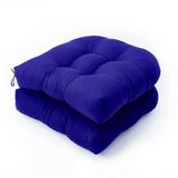 Yannee U-shaped Cushion Sofa Cushion Rattan Chair Royal Blue Cushion Terrace Cushion for Outdoor Indoor 2 Pcs