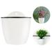 3Pcs Self-Absorbing Flower Pot with Hooks Hanging Flower Bucket Automatic Watering Planter for Balcony Garden Fence Wall Shelf Home Office Cafe Indoor Outdoor