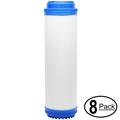 8-Pack Replacement for Watts CT-1 Granular Activated Carbon Filter - Universal 10-inch Cartridge for WATTS PREMIER 500315 CT-1 DRINKING WATER SYSTEM - Denali Pure Brand