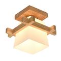 HOMEMAXS Japanese Style Wooden Wall Light Ceiling Lamp Modern Wall Lamp Home Decor for Bedroom Living Room (Single Lamp Head Without Bulb)