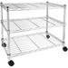 COOKCOK 3-Tier Wire Shelving 24 D x 12 W x 22 H Storage Shelves with Wheels Metal Shelf Garage Shelf for Storage