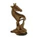 Zeckos Carved Wood Look Mother Giraffe and Calf Tabletop Statue