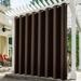TOPCHANCES 100 Extra Wide Outdoor Blackout Curtains Waterproof Blocking UV Protect Patio (254 * 213 cm) Brown