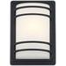 John Timberland Industrial Modern Wall Light Sconce Black Hardwired 7 1/2 Fixture Frosted Glass Shade for Bedroom Bathroom Vanity