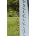 Aged Copper Aspen Leaf and Bell Rain Chain for Outdoors Backyards Patios and Lawns