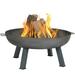 Sunnydaze Rustic Cast Iron Fire Pit Bowl with Stand - Steel - 34