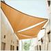 ColourTree 13 x 13 x 13 Sand Triangle Sun Shade Sail Canopy Mesh Fabric UV Block & Water Air Permeable - Commercial Heavy Duty - 190 GSM - 3 Years Warranty - Custom Make