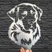XWQ Art Sculpture Wide Application Vivid Stainless Steel Labrador Dog Pattern Sculpture Model for Garden