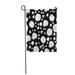 LADDKE Black and White Round Brush Strokes Grungy Abstract Circles Geometric Doodle Garden Flag Decorative Flag House Banner 28x40 inch