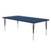 Correll Inc. Deluxe High-Pressure Top Activity Tables 30x72 RECTANGULAR BLUE BLACK/CHROME