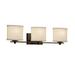 Justice Design Group Fab-8443-30-Crem Textile 3 Light 27 Wide Bathroom Vanity Light -