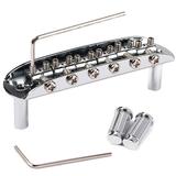 SPRING PARK Quality Mustang style Guitar Bridge Assembly CHROME for Fender Jazzmaster Jaguar