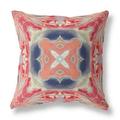 HomeRoots 411760 18 in. Red & Cream Geo Tribal Indoor & Outdoor Throw Pillow Multi Color