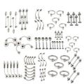 ammoon Piercing Kit 85pcs Body Lot Body Navel Belly Eyebrow Body Navel Lip Eyebrow Body Stainless Steel Nose Lot Stainless Steel Body Lot Stainless Navel Belly Barbells Wemay Nose Rsese Lip Fesjoy