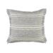 Ox Bay Farmhouse Stripe Fringe Indoor/Outdoor Throw Pillow 24 x 24 Gray / White