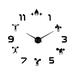 Dengmore Large Fitness Wall Clock Diy Acrylic Clock Living Room Background Wall for Home Decor