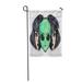 SIDONKU Colorful Vibrant Portriat of Alien from Outer Space Face Garden Flag Decorative Flag House Banner 12x18 inch