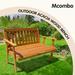 Mcombo Outdoor Acacia Wood Garden Bench Natural 35 H