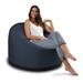 Jaxx Palmetto Large Round Outdoor Bean Bag Club Chair - Sunbrella Indigo