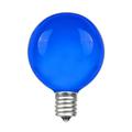Novelty Lights 25 Pack G40 Outdoor Globe Replacement Bulbs Blue C7/E12 Candelabra Base 5 Watt