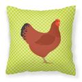 New Hampshire Red Chicken Green Fabric Decorative Pillow