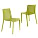 Omax Decor Nox Resin Patio Stackable Dining Chair in Green - (Set of 2)