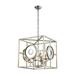 -Modern/Contemporary Style W/ Luxe/Glam Inspirations-Metal and Mirror 4 Light Pendant-22 inches Tall 20 inches Wide Bailey Street Home