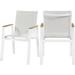 Meridian Furniture Nizuc Off White Fabric Outdoor Patio Dining Chair (Set of 2)