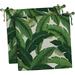 RSH DÃ©cor Indoor Outdoor Set of 2 Foam Dining Chair Seat Cushions 20 x 18 x 3 Swaying Palms Aloe