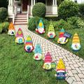 Big Dot of Happiness Gnome Birthday- Gnome Lawn Decorations - Outdoor Happy Birthday Party Yard Decorations - 10 Piece