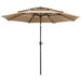 Yaheetech 10ft 3 Tier Patio Umbrella with 8 Sturdy Ribs Tan