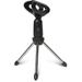 Premium Mini Microphone Stand Tripod Universal Adjustable Desk Microphone Stand Portable Foldable Table Top Desktop Stand with Small Plastic Microphone Clip 5 Core