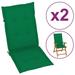 vidaXL Chair Cushion Water Repellent Garden High Back Chair Cushion Pad Fabric