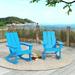 GARDEN Set of 2 Modern Plastic Outdoor Rocking Chairs for Patio Porch Pacific Blue