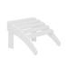 Garden Plastic Outdoor Adirondack Footrest Ottoman White