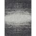Unique Loom Ombre Indoor/Outdoor Modern Rug Charcoal Gray/Ivory 10 x 13 1 Rectangle Abstract Coastal Perfect For Patio Deck Garage Entryway
