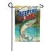 America Forever Gone Fishing Summer Garden Flag 12.5 x 18 inches Boat Sports Lake Life On the Hook Double Sided Seasonal Yard Outdoor Decorative Fishing Rod Life is Better at the Lake Garden Flag