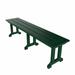 WestinTrends Malibu 65 Outdoor Dining Bench All Weather Resistant Poly Lumber Patio Garden Bench Trestle Long Bench for Both Outdoor and Indoor Dark Green