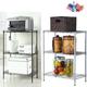 Goorabbit 3-Shelf Storage Shelf Wire Shelving Unit Metal Shelves Unit Storage Adjustable Standing Shelf Units 23 X 13 X 31