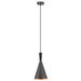 Globe Electric Mira 1-Light Matte Black & Gold Hourglass Pendant 63873