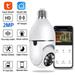 Arealer Wireless Wifi 360 Panoramic Bulb Camera 1080P Security Camera with Night Vision Two Way Audio Smart Motion Detection Home Surveillance Camera