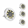 Solar Ground Lights 4 Pack Solar Lights Outdoor Solar Pathway Lights Waterproof In-Ground Solar Garden Lights LED Landscape