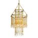 Luxury Glam 8 Light Raindrop Chandelier in Gold Finish with Faceted Clear Glass 23.25 inches W X 45.5 inches H Bailey Street Home 72-Bel-4261276