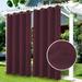 JIAN YA NA Outdoor Curtains for Patio Waterproof Grommet Curtain Panels Set of 2 Red 52 x 108 inch