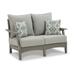 Signature Design by Ashley Contemporary Visola Outdoor Loveseat with Cushion Gray